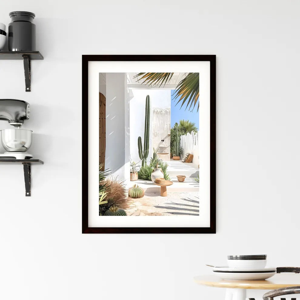 Minimalist Garden Oasis Framed Print