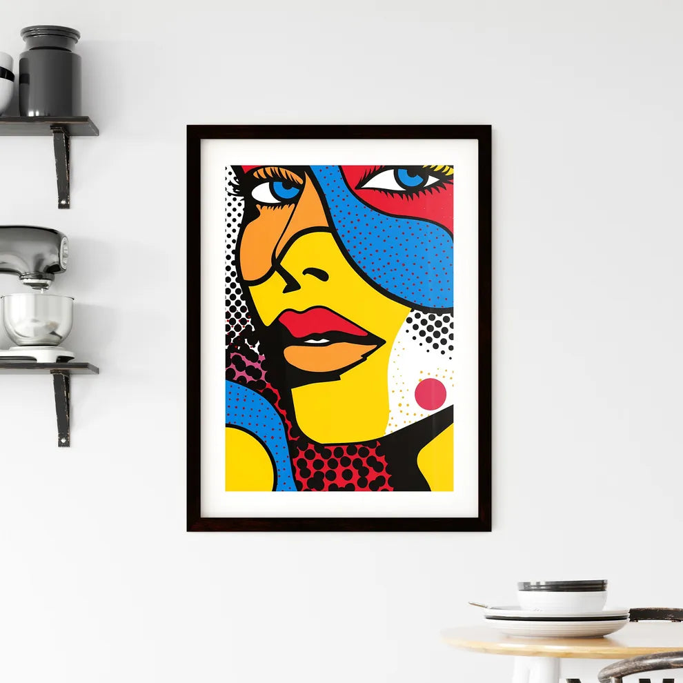 Playful Pop Art Woman Framed Print