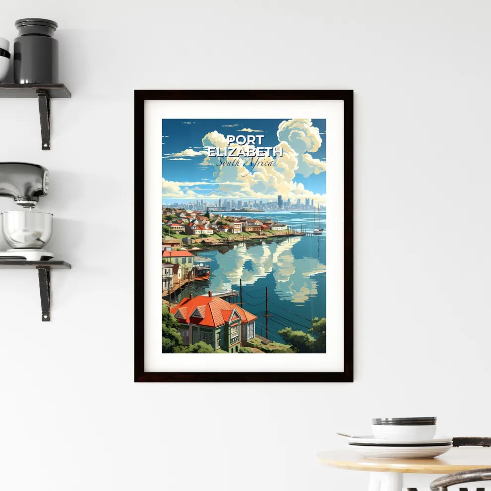Expressive Painting of Port Elizabeth Skyline, South Africa, by the Ocean Default Title