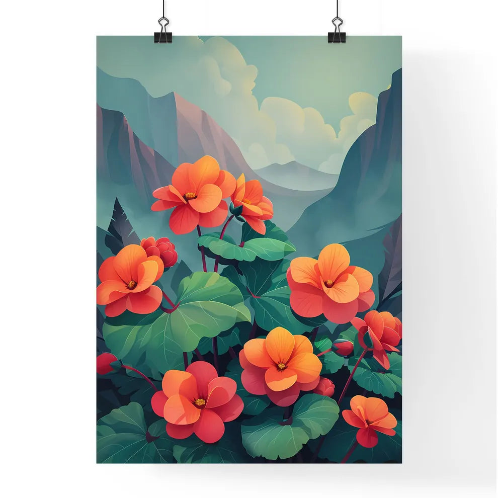 Spring Inspired Abstract Floral Painting Poster