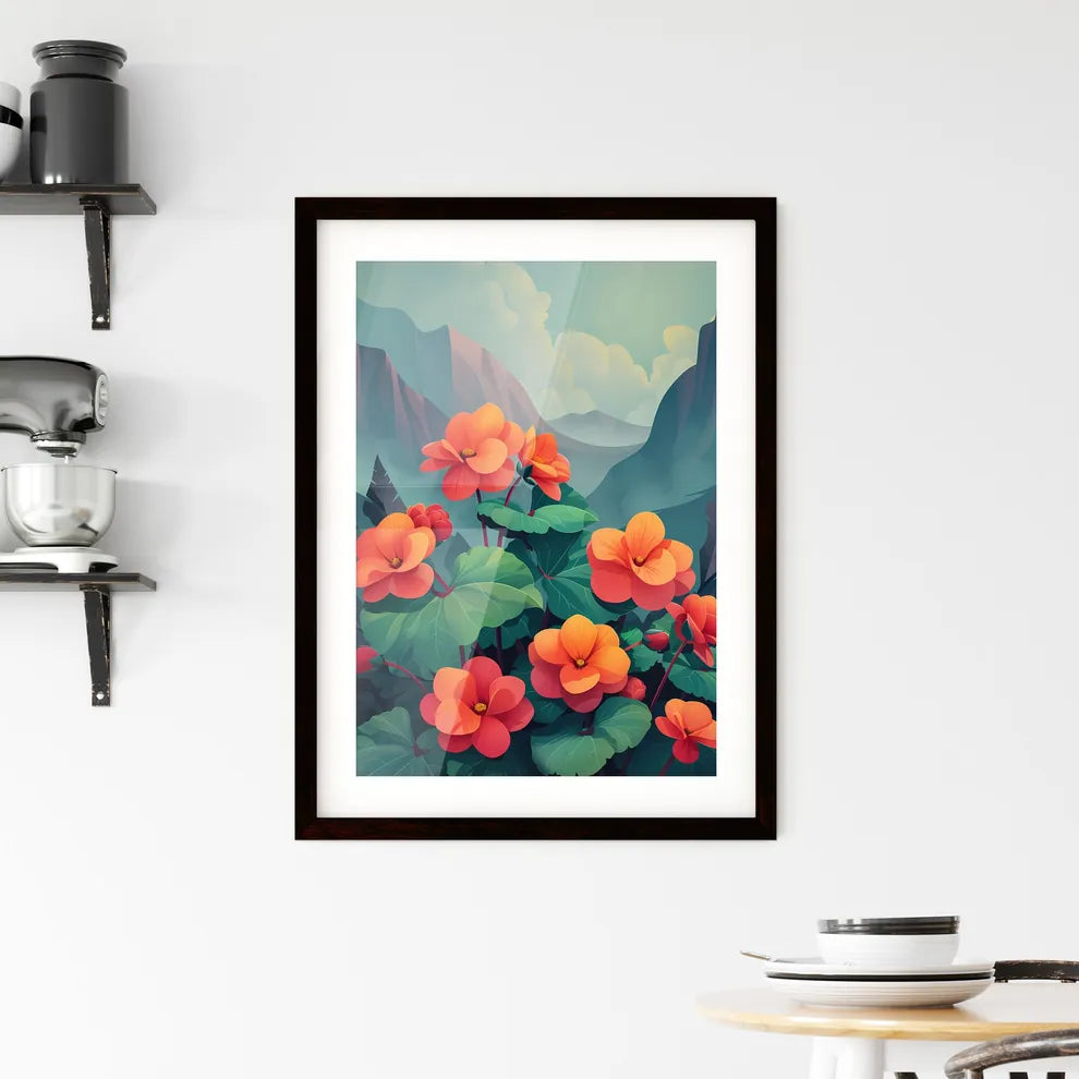 Spring Inspired Abstract Floral Painting Framed Print