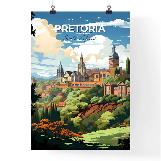 Vibrant Cityscape Art: Pretoria South Africa Skyline Landscape Painting Default Title