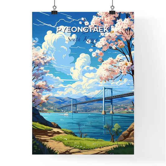 Modern Art Pyeongtaek South Korea Skyline Painting Seascape Sky City Bridge Trees Mountains Default Title