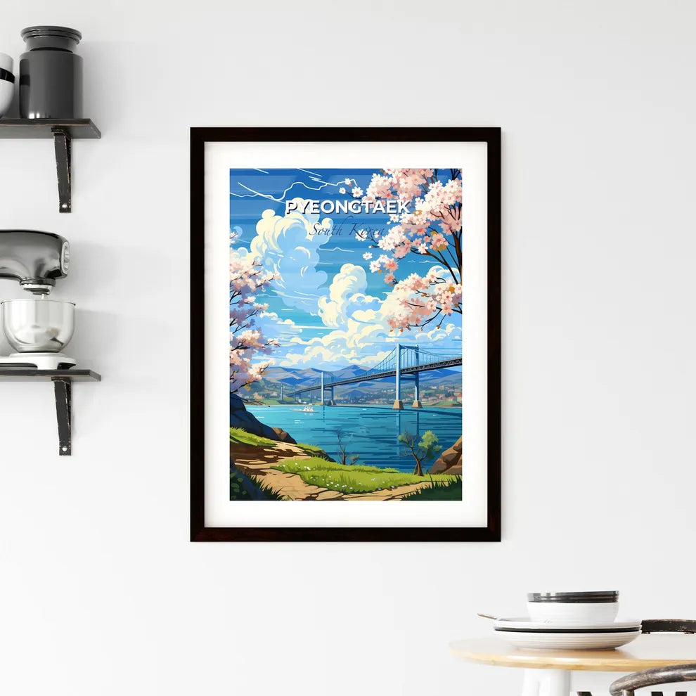 Modern Art Pyeongtaek South Korea Skyline Painting Seascape Sky City Bridge Trees Mountains Default Title