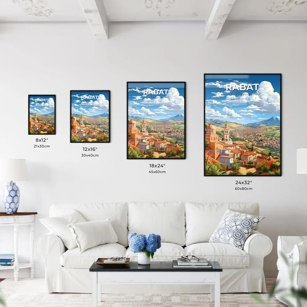 Rabat Morocco Skyline - Landscape Painting Vibrant Colorful City Default Title