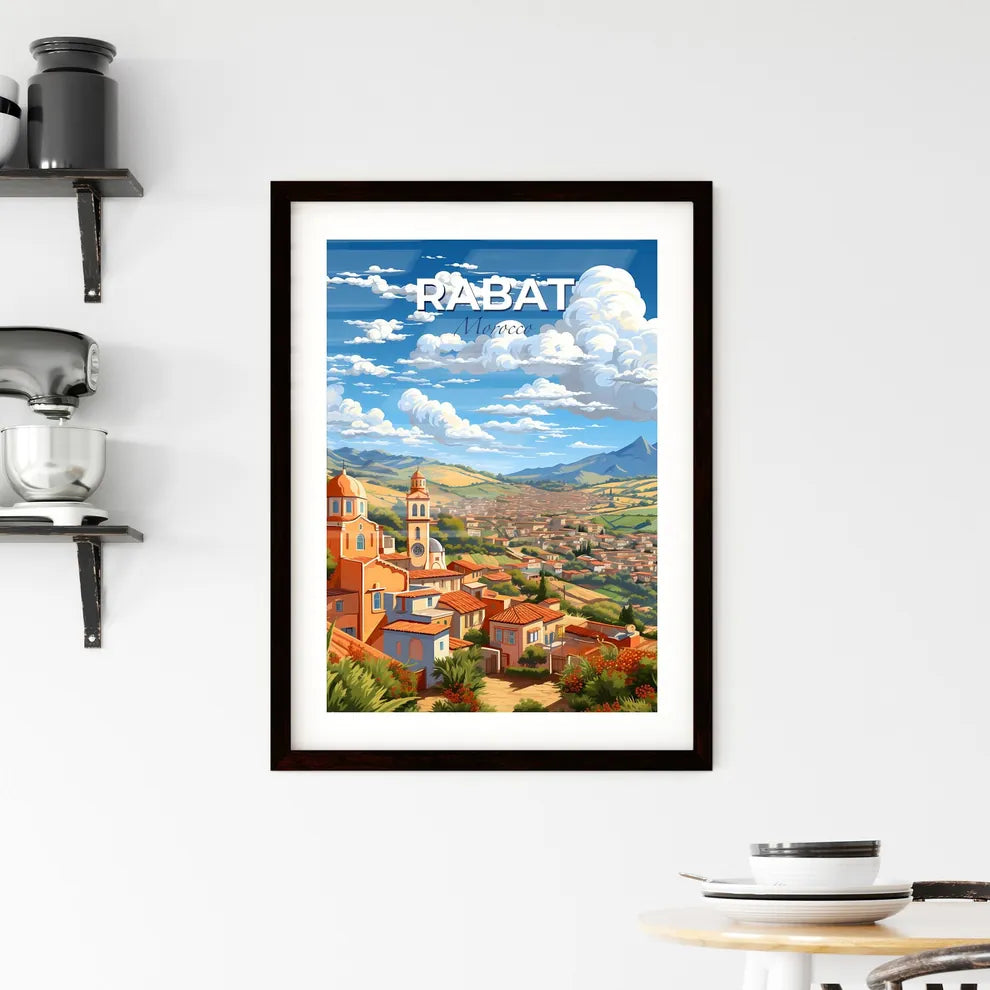 Rabat Morocco Skyline - Landscape Painting Vibrant Colorful City Default Title