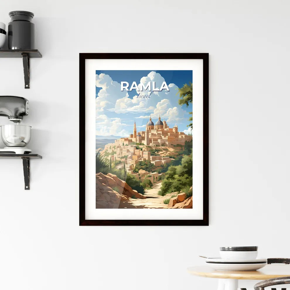 Vibrant Art City Skyline Ramla Israel Painting Hilltop View Cityscape Default Title