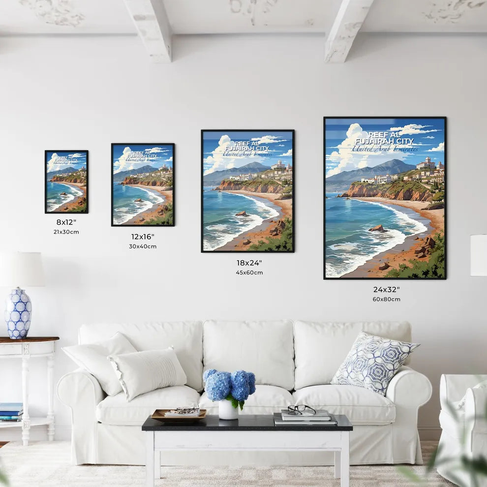 United Arab Emirates Skyline City Beach Painting Art Digital Skyline Default Title