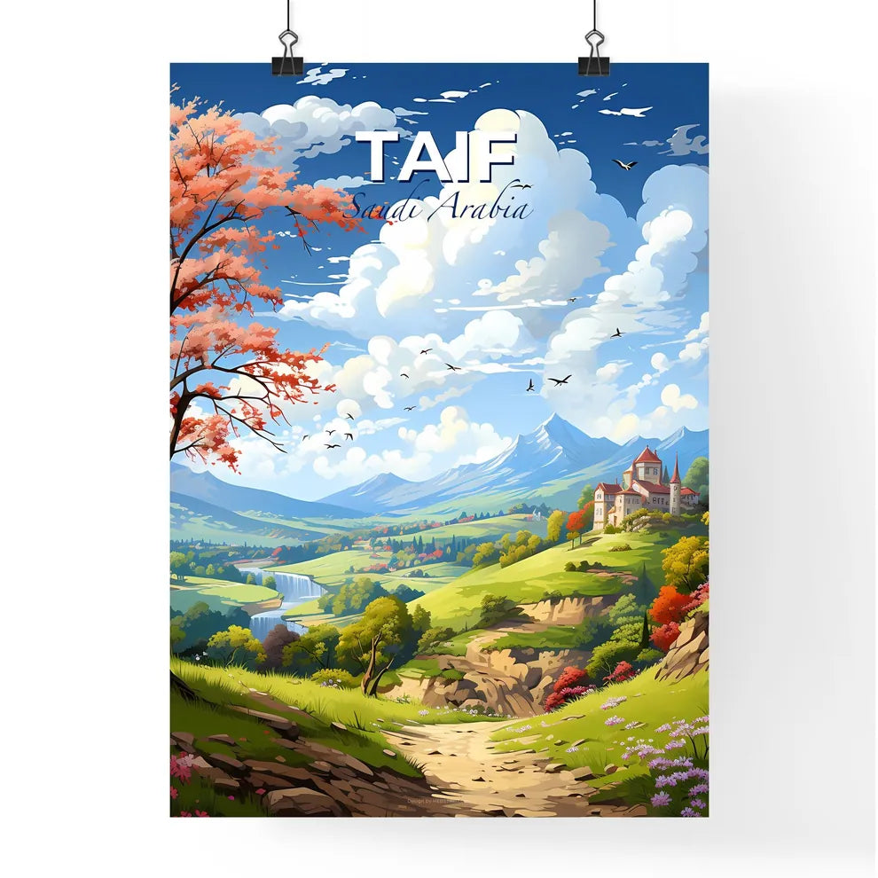 Taif Saudi Arabia Cityscape Urban Cityscape Artwork Oil Painting Panorama Default Title