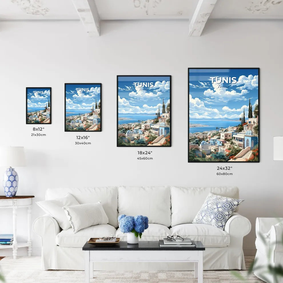 Tunis Tunisia Skyline City Painting Colorful Artwork Vibrant Canvas Default Title