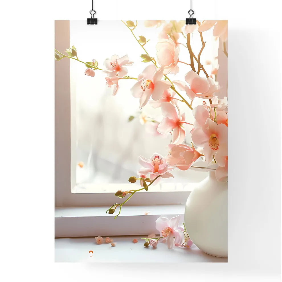 Vibrant Still Life Painting with Floral Vase Poster