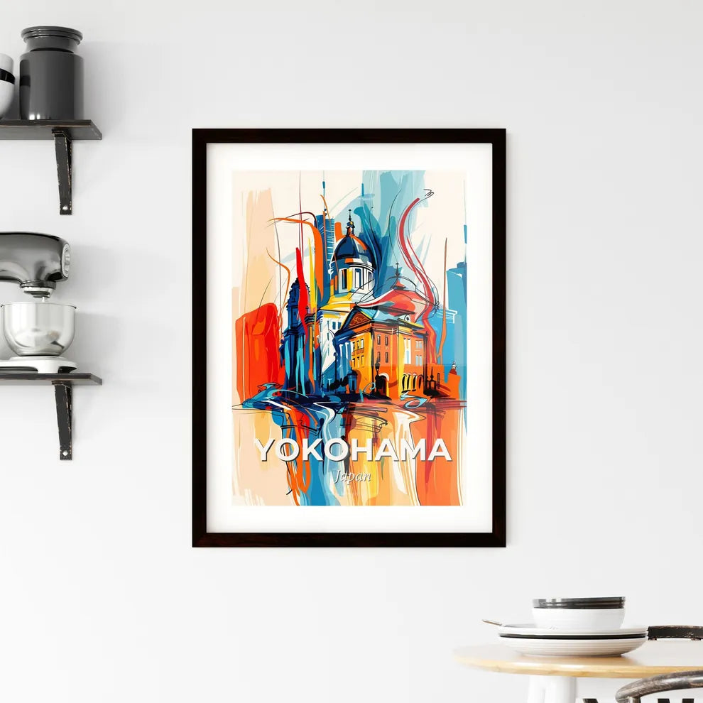 Vibrant Yokohama, Japan Framed Print