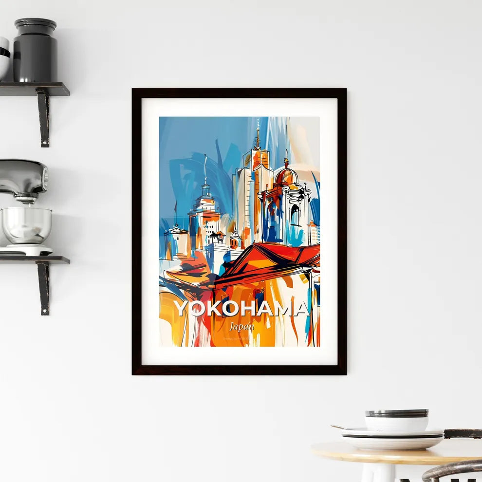 Vibrant Yokohama, Japan Framed Print
