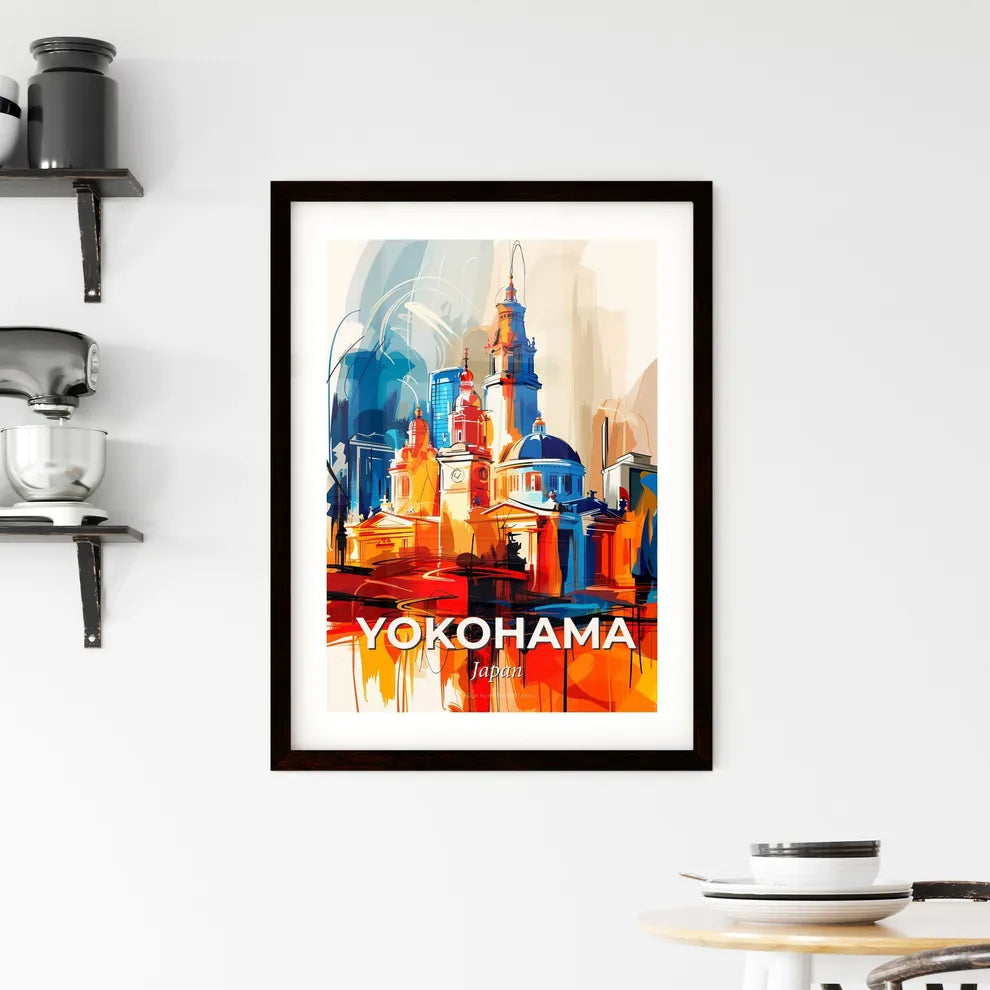 Vibrant Yokohama, Japan Framed Print