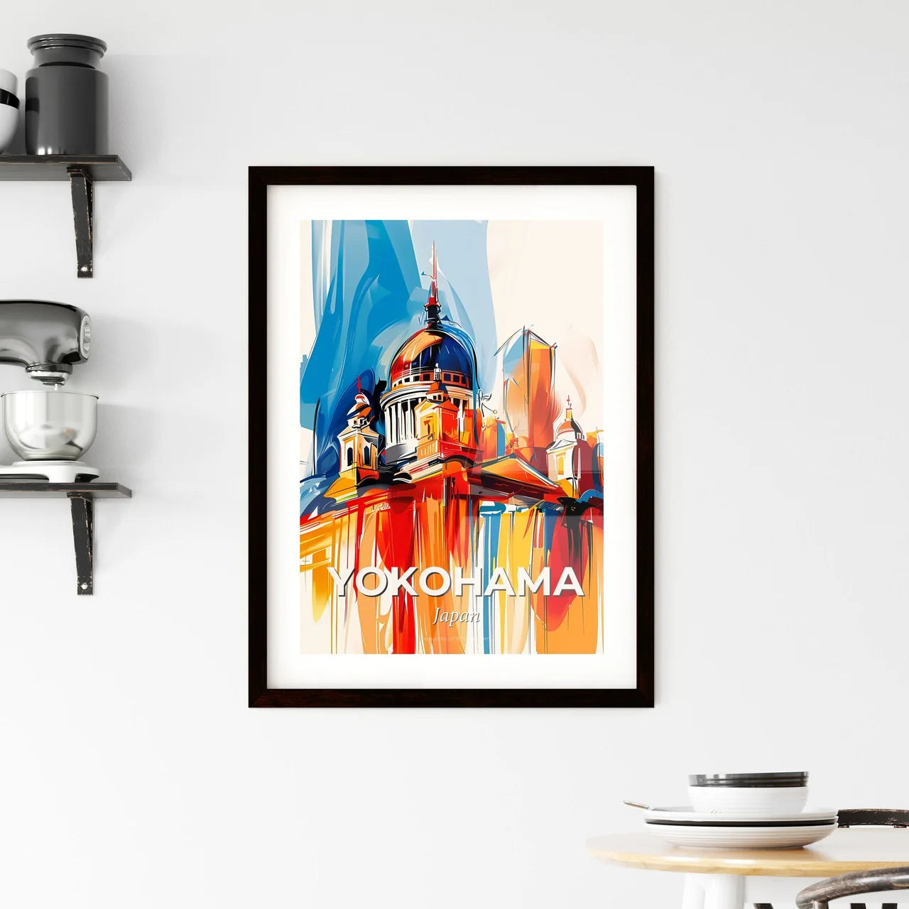 Vibrant Yokohama, Japan Framed Print