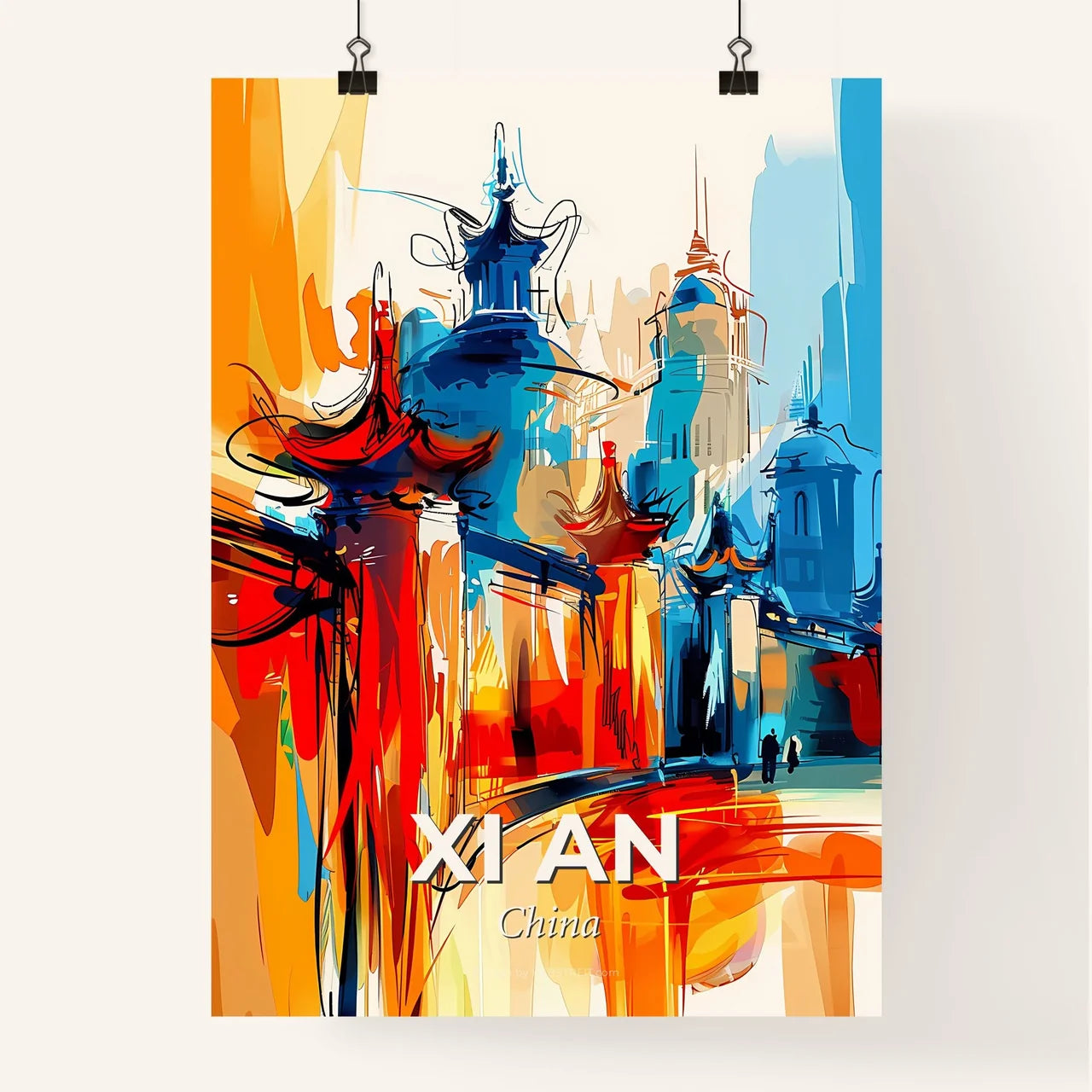 Vibrant Xi An, China Poster