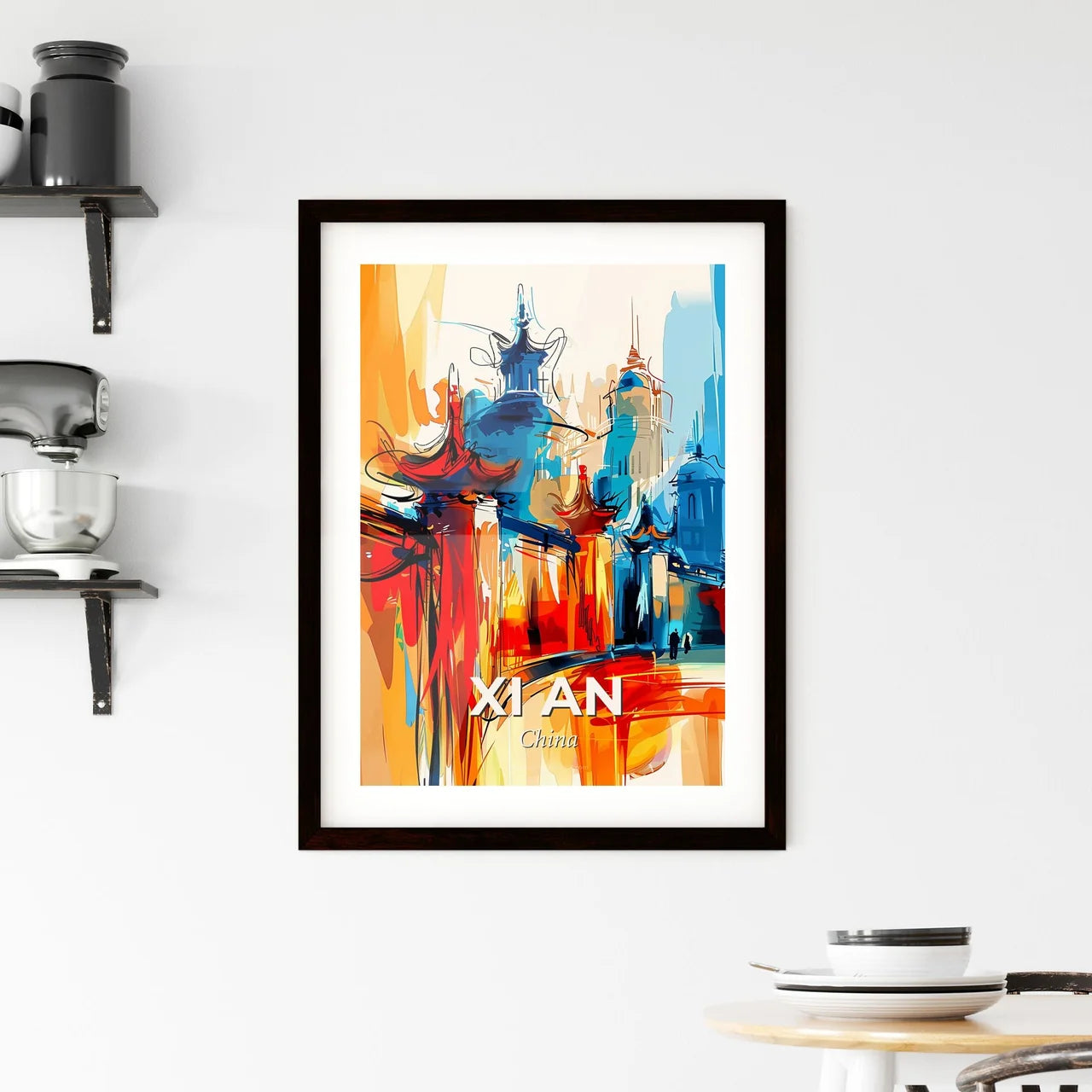 Vibrant Xi An, China Framed Print