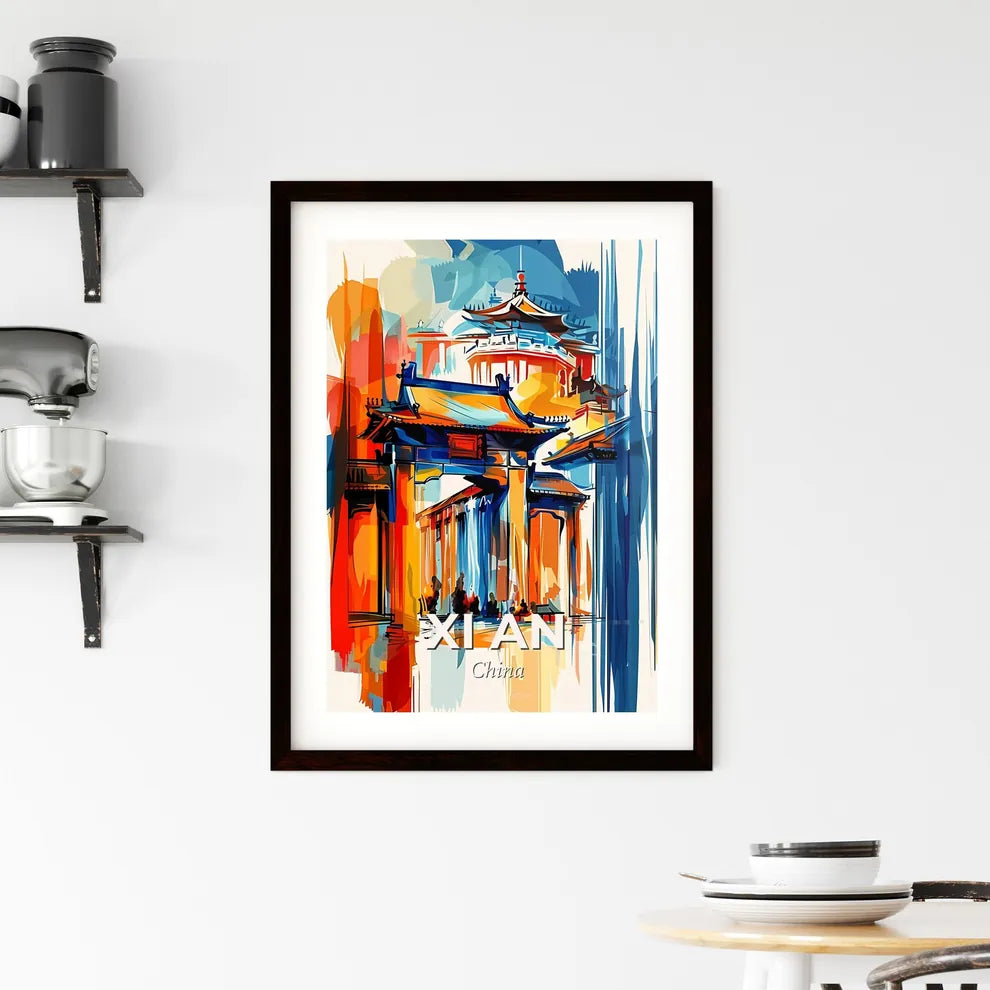 Vibrant Xi An, China Framed Print