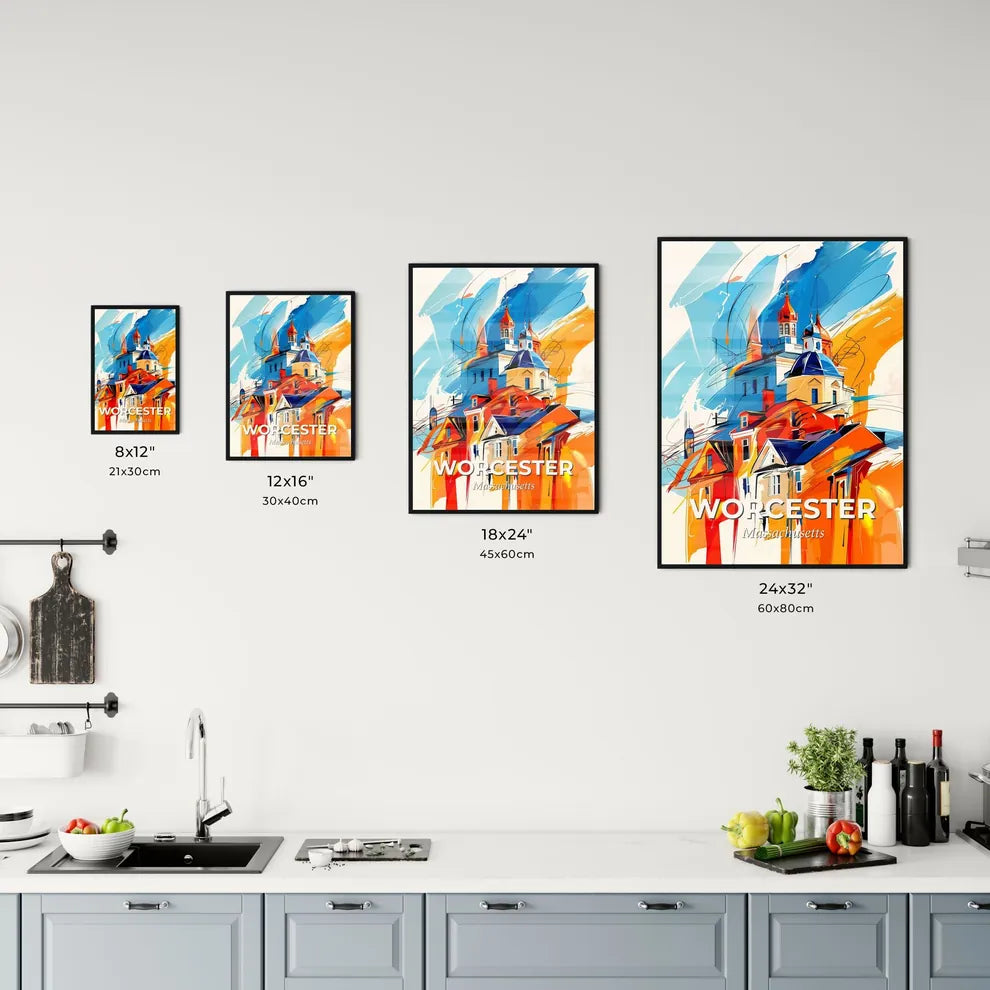 Vibrant Worcester, Massachusetts Kitchen Art