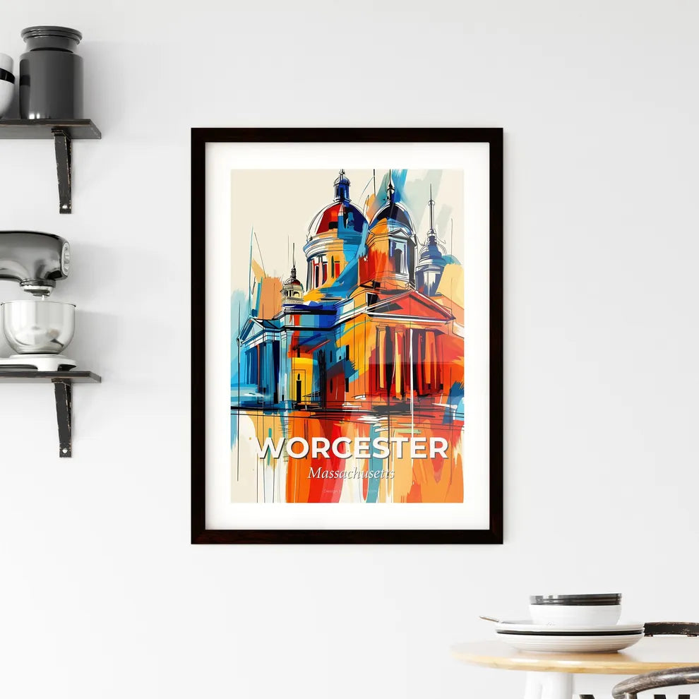 Vibrant Worcester, Massachusetts Framed Print