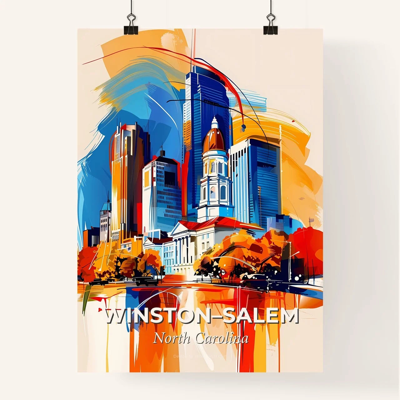 Vibrant Winston–Salem, North Carolina Poster