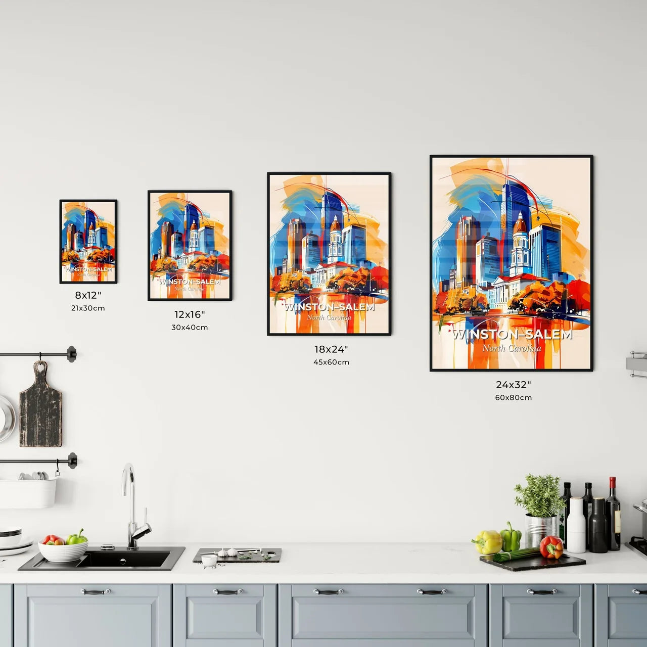 Vibrant Winston–Salem, North Carolina Kitchen Art