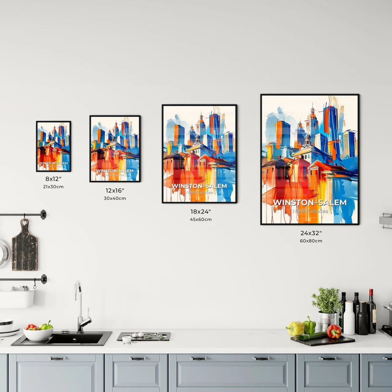 Vibrant Winston–Salem, North Carolina Kitchen Art