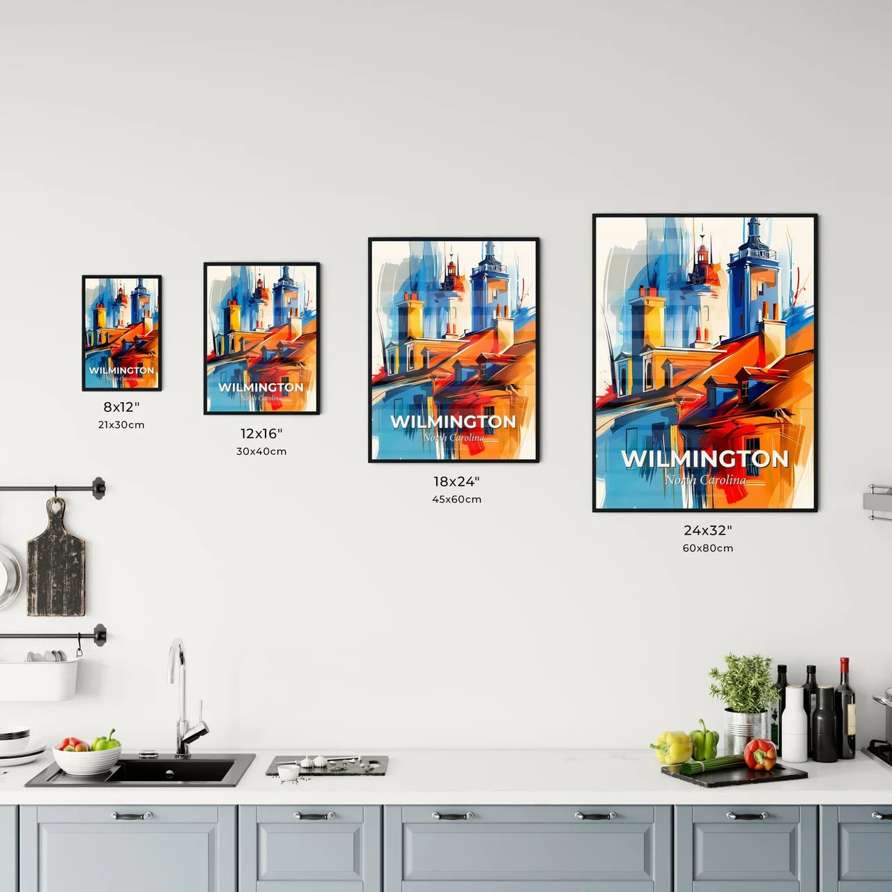 Vibrant Wilmington, North Carolina Kitchen Art