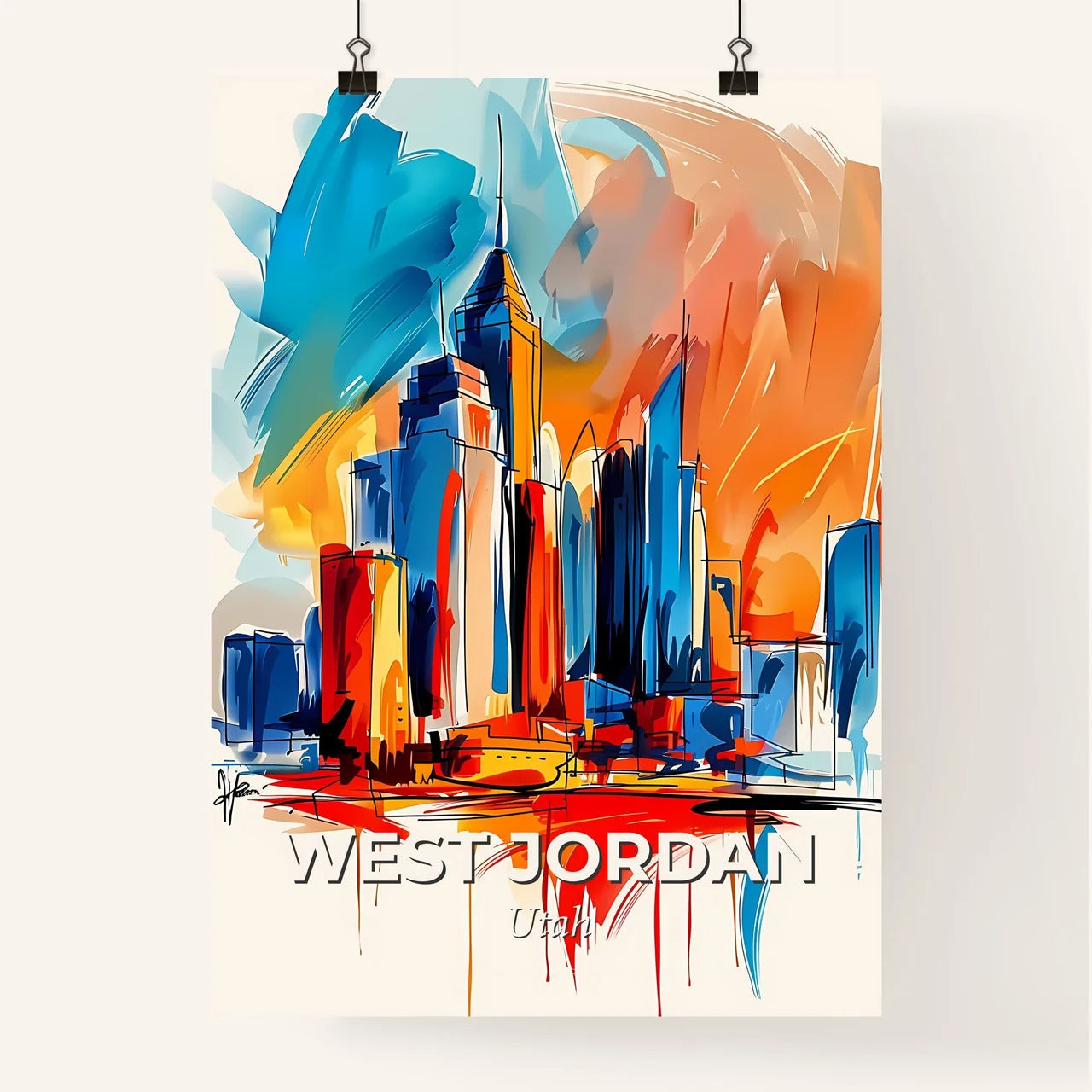 Vibrant West Jordan, Utah Poster