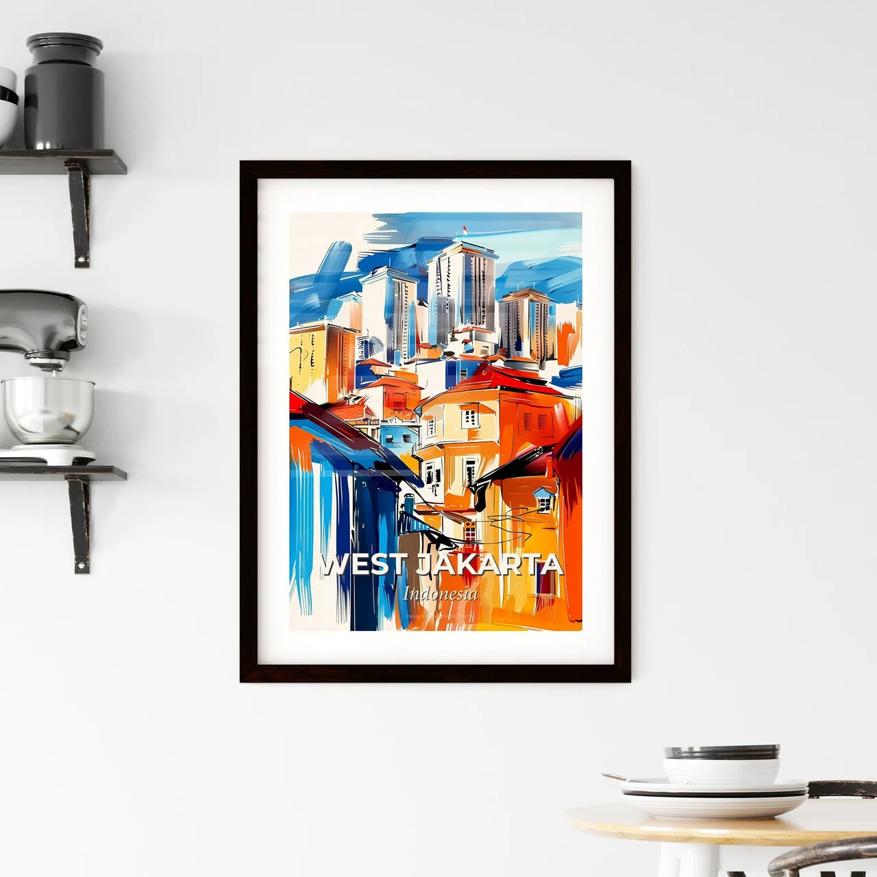 Vibrant West Jakarta, Indonesia Framed Print