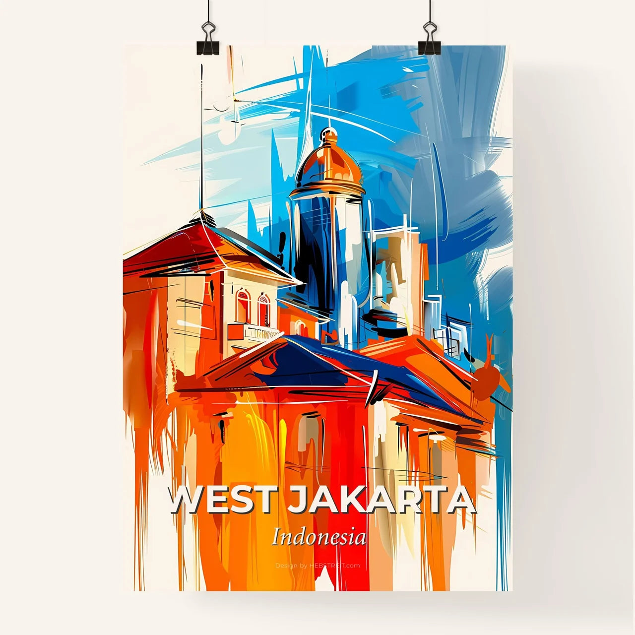 Vibrant West Jakarta, Indonesia Poster
