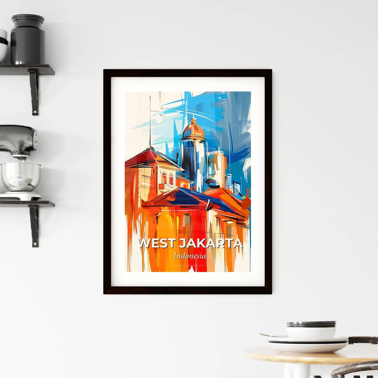 Vibrant West Jakarta, Indonesia Framed Print