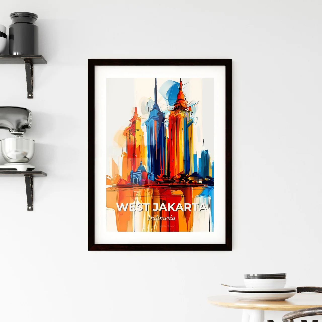 Vibrant West Jakarta, Indonesia Framed Print