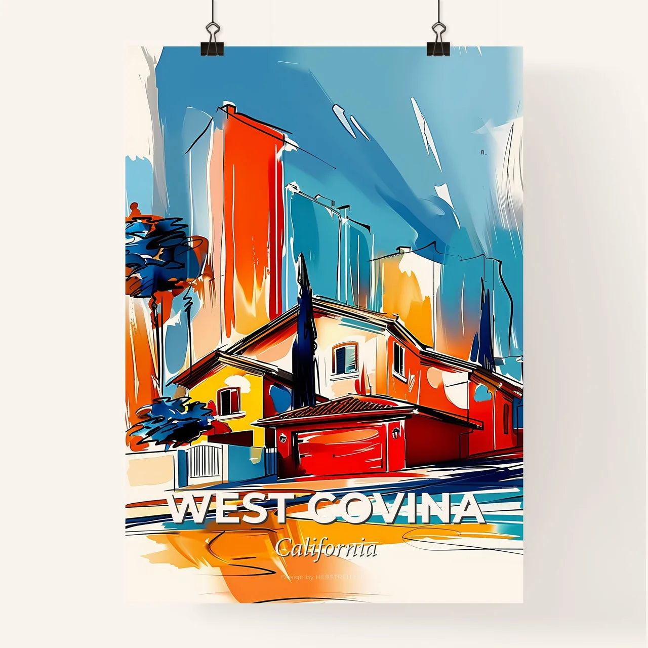 Vibrant West Covina, California Poster