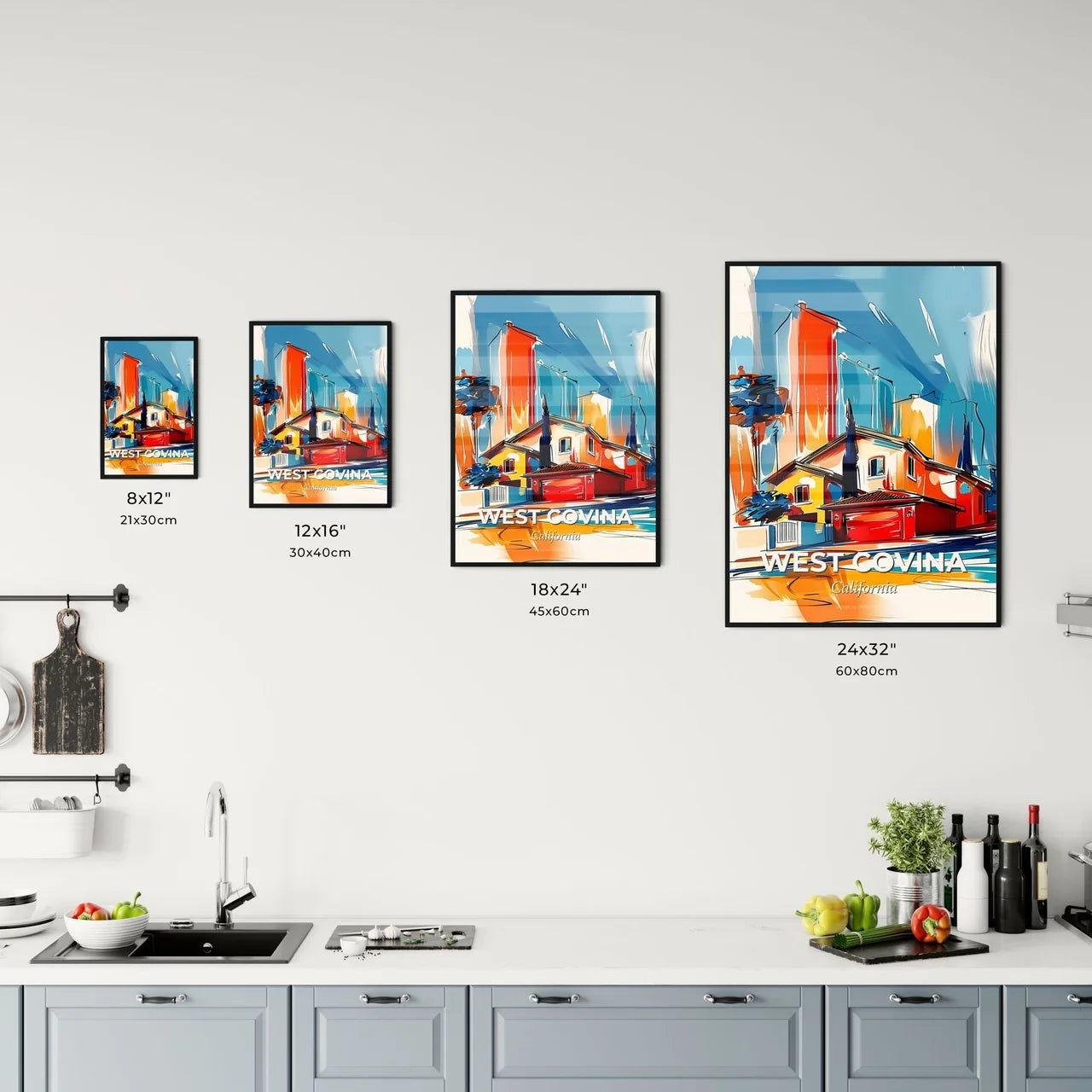 Vibrant West Covina, California Kitchen Art