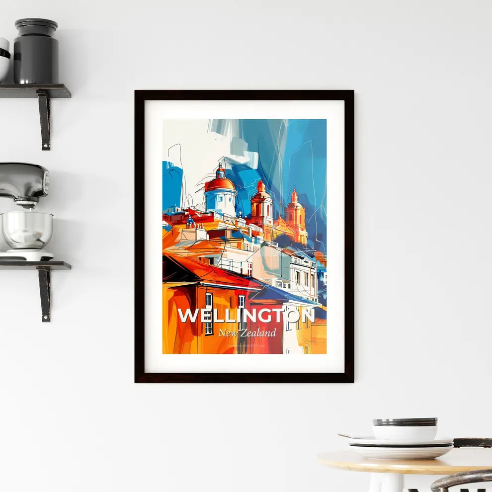 Vibrant Wellington, New Zealand Framed Print