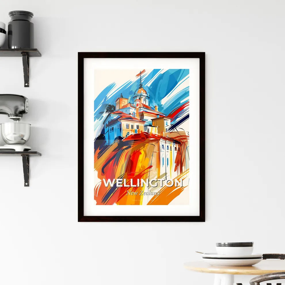Vibrant Wellington, New Zealand Framed Print