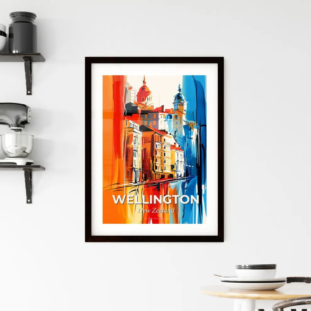 Vibrant Wellington, New Zealand Framed Print
