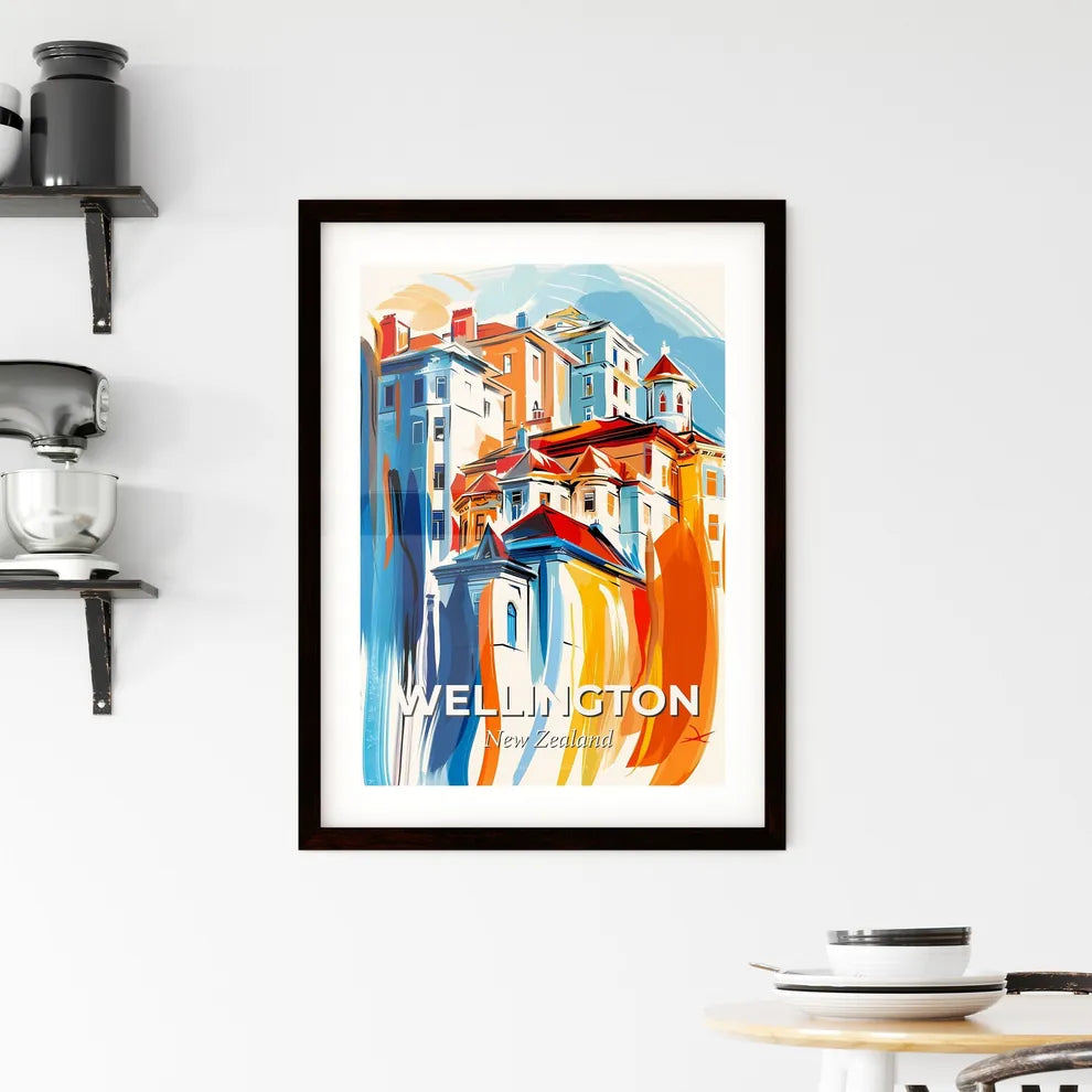 Vibrant Wellington, New Zealand Framed Print