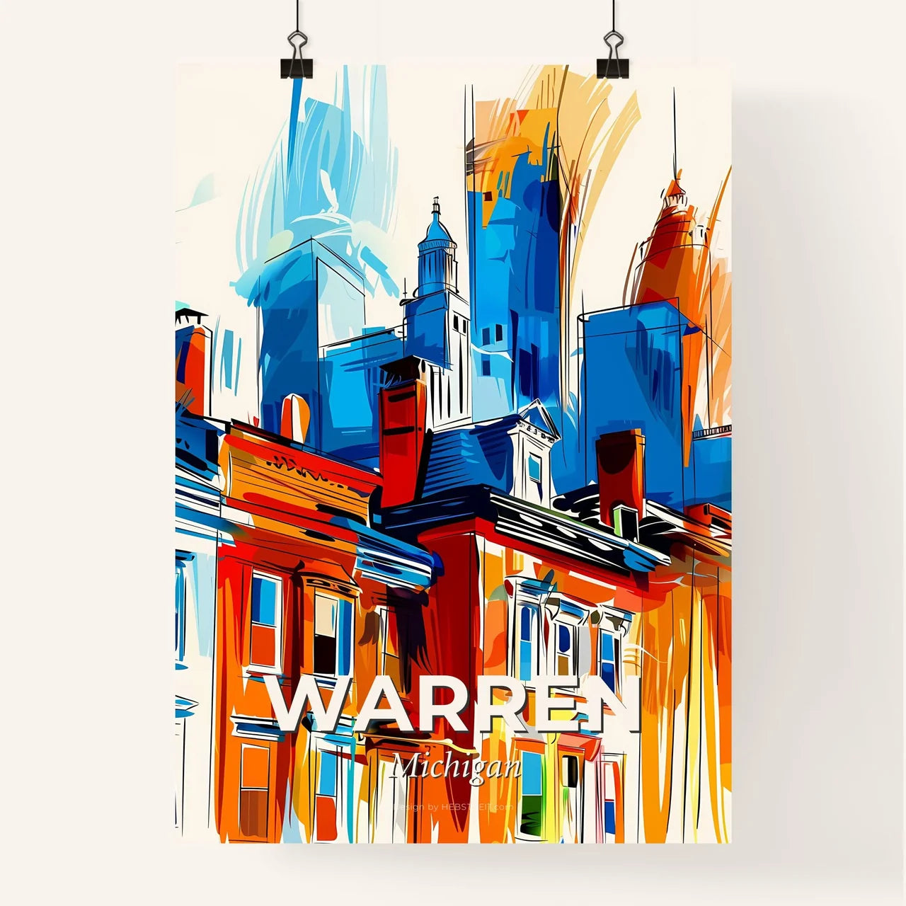 Vibrant Warren, Michigan Poster