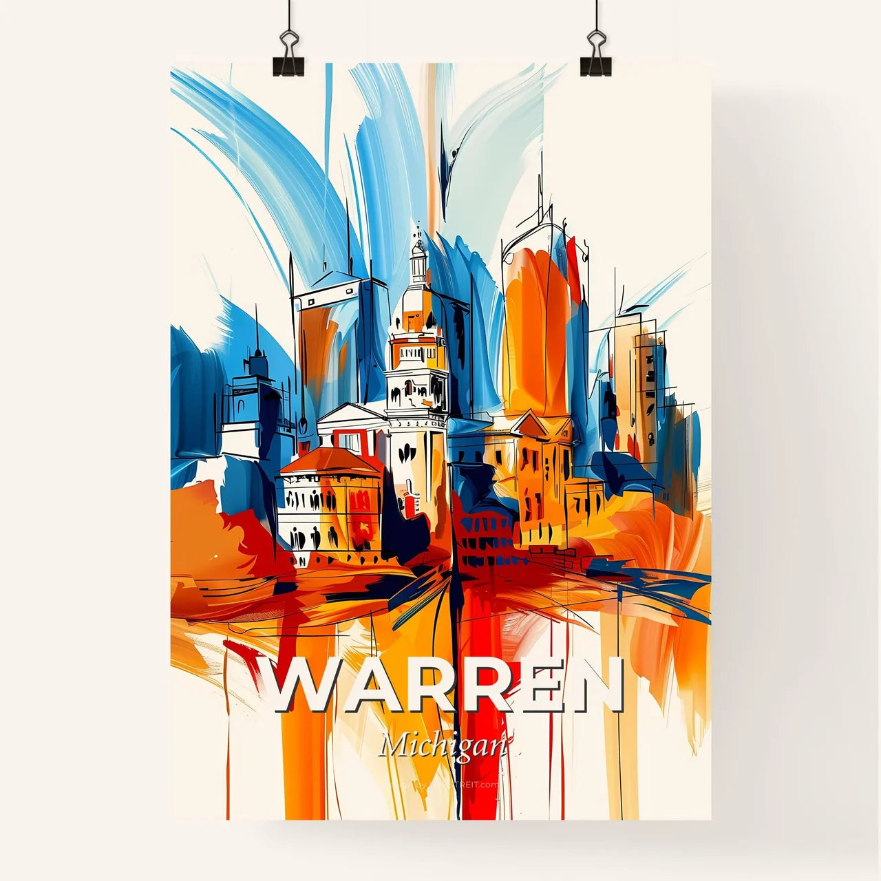 Vibrant Warren, Michigan Poster
