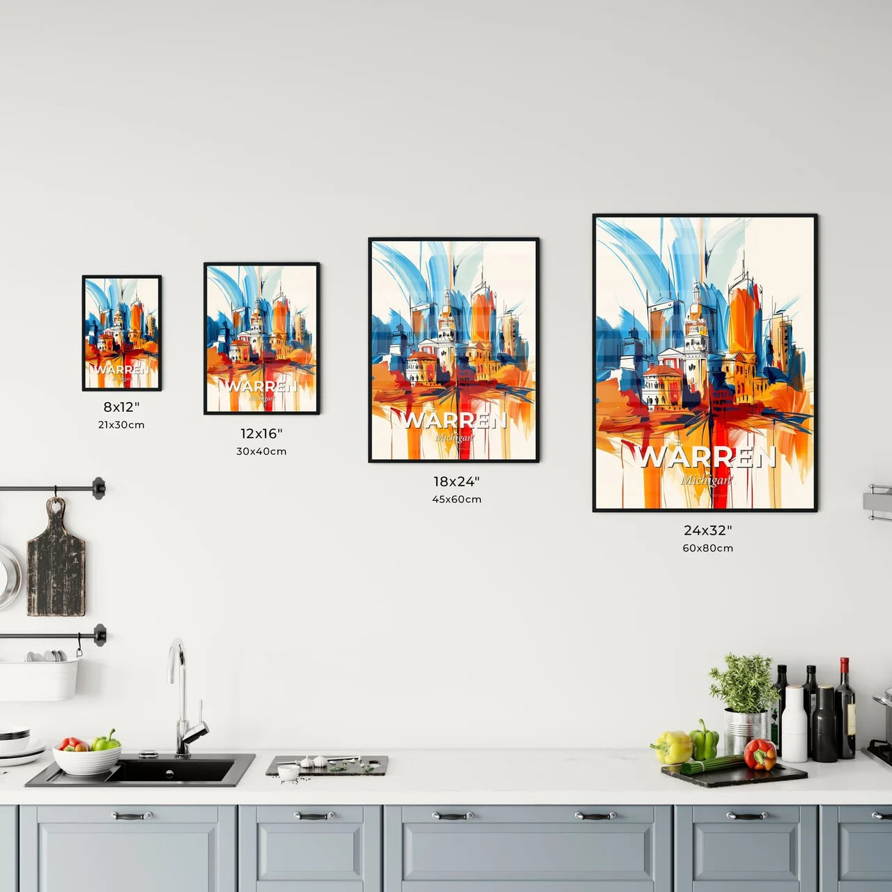 Vibrant Warren, Michigan Kitchen Art