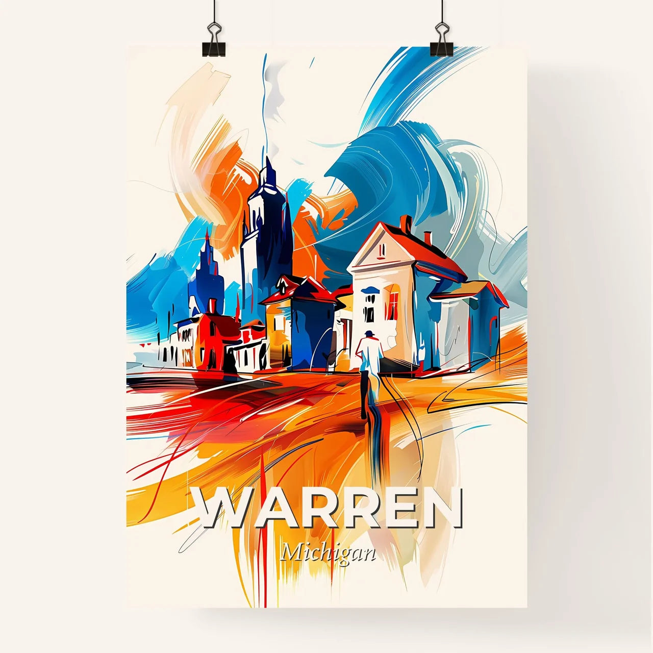 Vibrant Warren, Michigan Poster