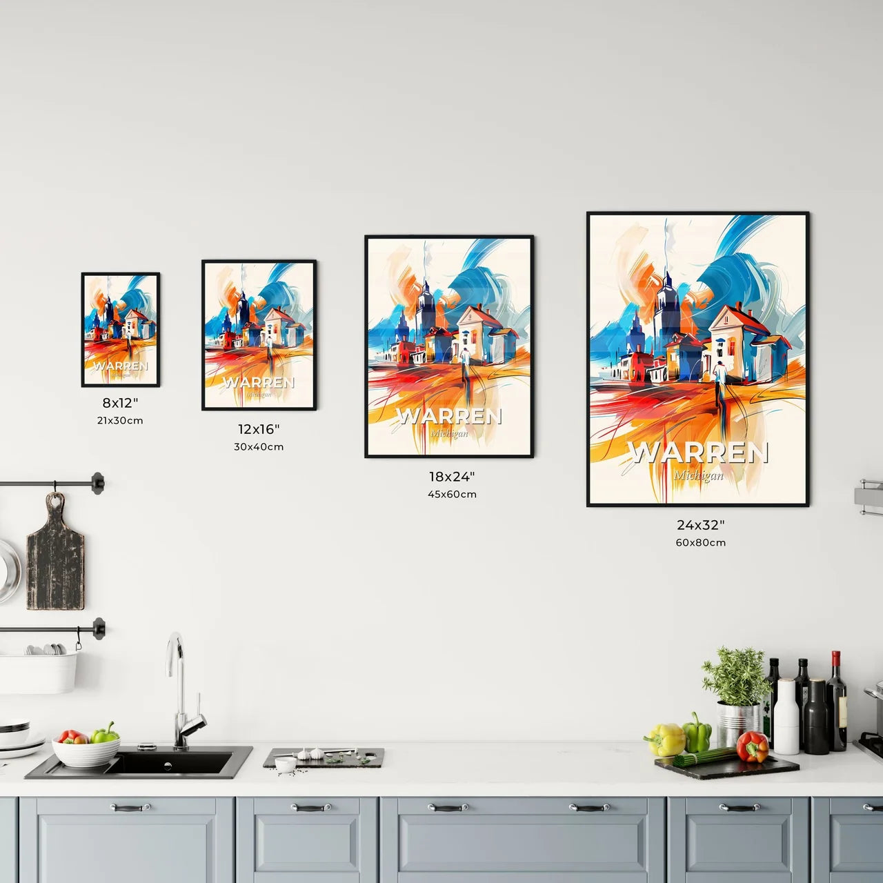 Vibrant Warren, Michigan Kitchen Art