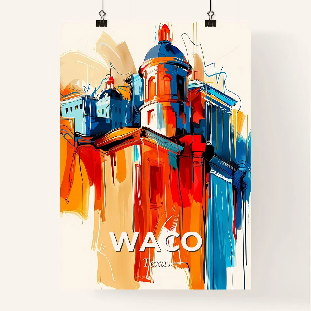 Vibrant Waco, Texas Poster