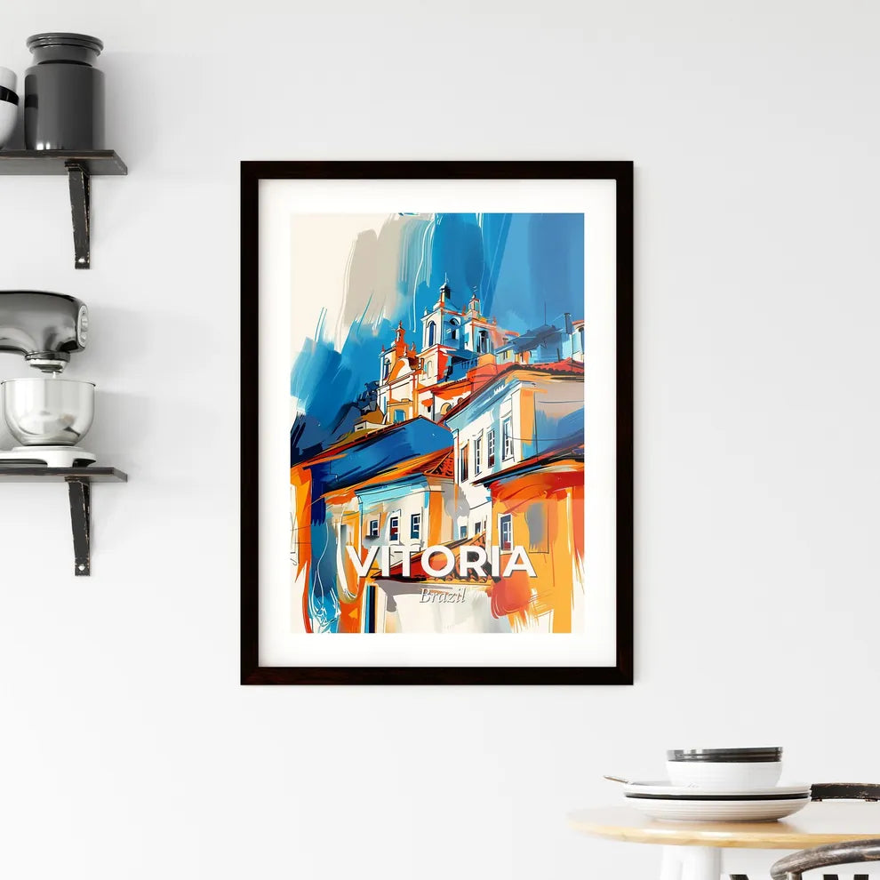 Vibrant Vitoria, Brazil Framed Print