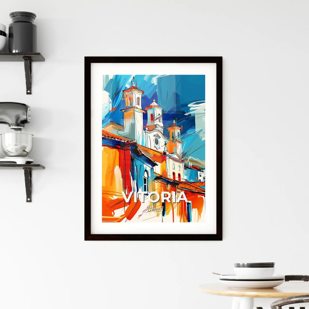 Vibrant Vitoria, Brazil Framed Print