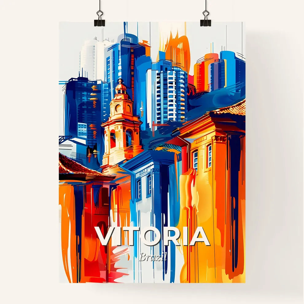 Vibrant Vitoria, Brazil Poster