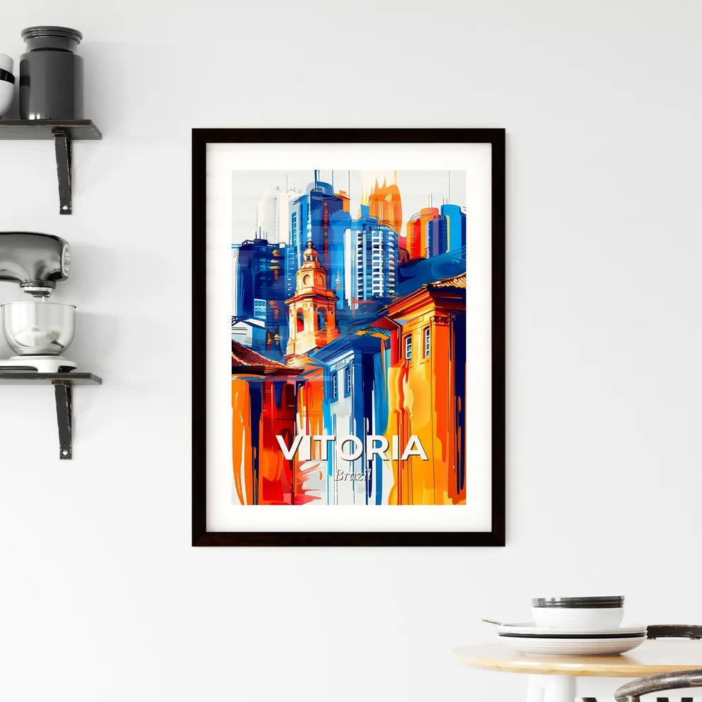 Vibrant Vitoria, Brazil Framed Print