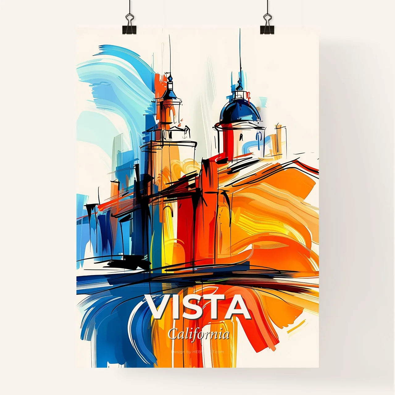 Vibrant Vista, California Poster